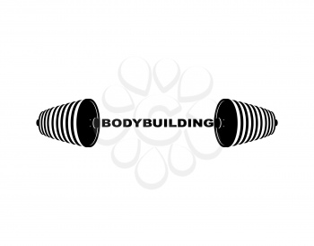 Bodybuilding barbell. Sports accessory. Lifting weights. Fitness equipment
