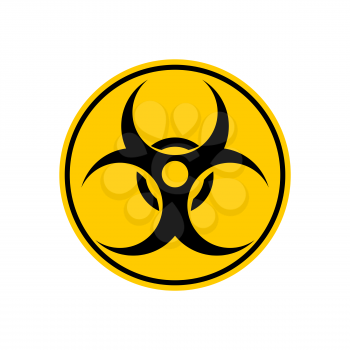 Biohazard sign. Warning radiation hazard. Warning sign viral pollution