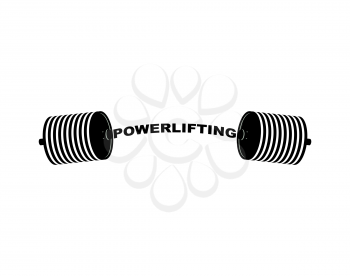 Powerlifting barbell. Sports accessory. Lifting weights. Fitness equipment
