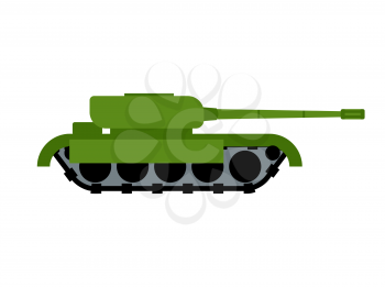 Military Tank isolated. War equipment. Army Ground Transportation
