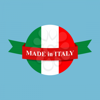 Made in Italy logo. Italian production Sign. Emblem for products from Italy
