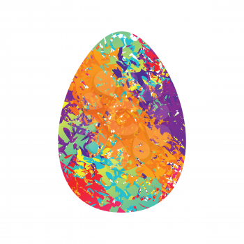 Easter egg. Traditional Easter egg on white background. Color Easter egg isolated
