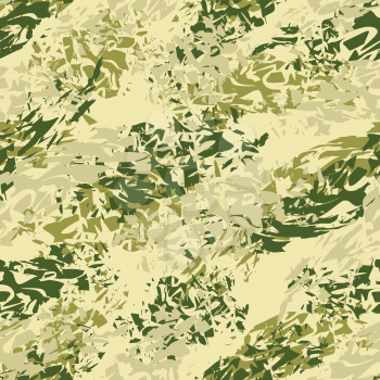 Military texture. Army seamless pattern. Ornament for soldiers clothes. Military green pattern. Splatter brush. Hacks ornament. Texture for fabrics for soldiers and hunters
