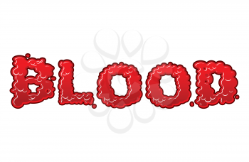 Blood lettring. Red liquid letter. fluid typography. Bloody Font word of scarlet
