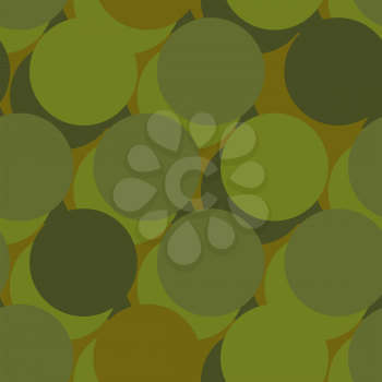 Military war seamless pattern. Army abstract circle, round texture. Protective ornament for soldiers. Green soldiery background. khaki for hunters and troops