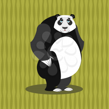 Sad panda. Sorrowful Chinese bear. Tragic wild animal.