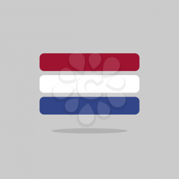 Netherlands flag state symbol stylized geometric elements
