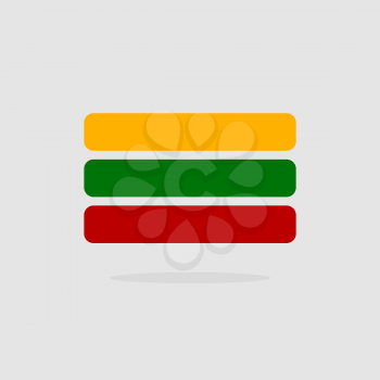 Lithuania flag state symbol stylized geometric elements

