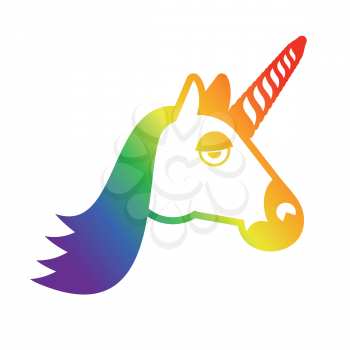 LGBT sign Unicorn and rainbow. Symbol of gays and lesbians, bisexuals and transgender people.
