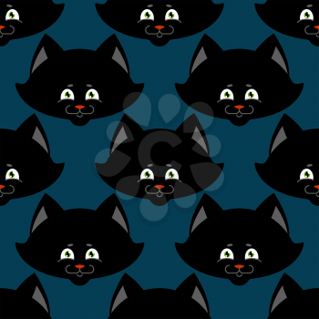 Black Cat seamless pattern. pet ornament. Animal Texture for childrens cloth
