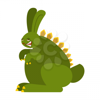 Prehistoric rabbit dinosaur. Dino Bunny. Raptor hare Monster
