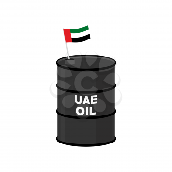 UAE Barrel oil. United Arab Emirates petroleum. Business illustration
