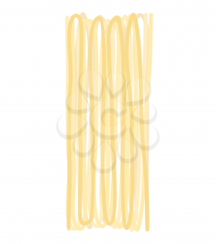 Spaghetti Dry isolated. Raw pasta on white background
