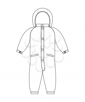 Rompers template scheme. Childrens clothing line style
