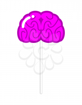 Lollipop brain. Human brains sweet. Unusual sweetness for Halloween. genius food
