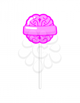 Lollipop brain. Human brains sweet. Unusual sweetness for Halloween. genius food
