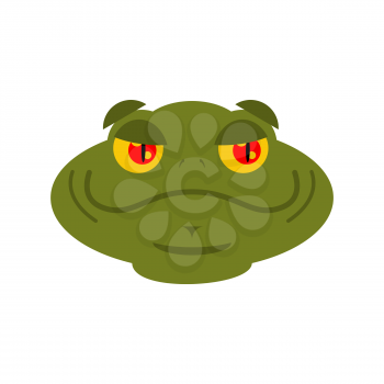 Frog merry emoji. toad Avatar Good amphibious. Emotion Reptile Face