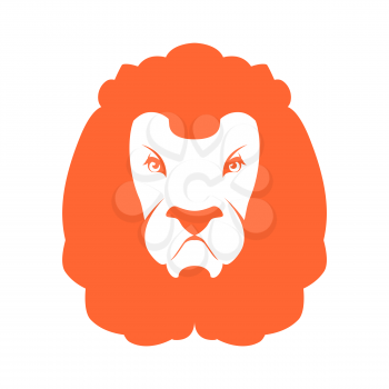 Lion sign logo. Leo emblem icon. Wild animal savanna. Africa predator head