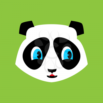 Panda cute Emoji. Chinese bear nice face
