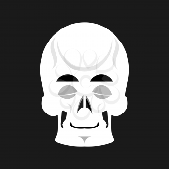Skull sleeps Emoji. skeleton head asleep emotion isolated
