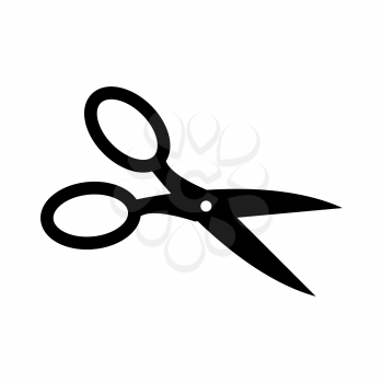 Scissors sign isolated. Symbol cut with shears