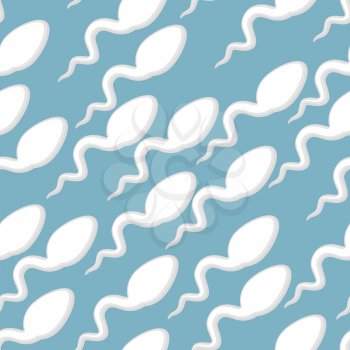 Sperm seamless pattern. Male semen for artificial insemination background. spermatozoon texture

