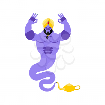 Genie yoga. Magic ghost yogi. Arabic magic spirit avatar