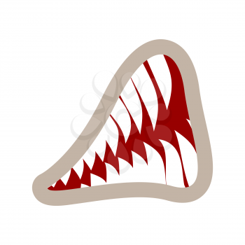 Mouth and teeth growl isolated. animal Jaws on white background

