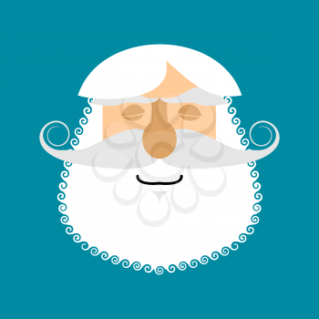 Old man Sleeping Emoji. senior with gray beard face asleep emotion isolated