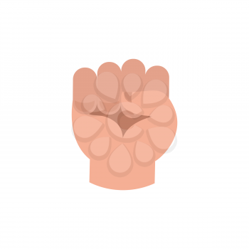 Fist isolated. punch hand on white background
