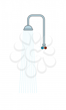 Shower isolated. Water and central water supply. Wash
