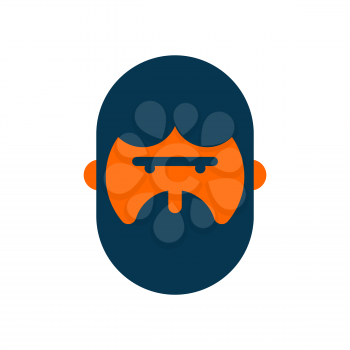 Bearded man sign icon. Hipster portrait symbol. Barber shop face. Lumberjack Head
