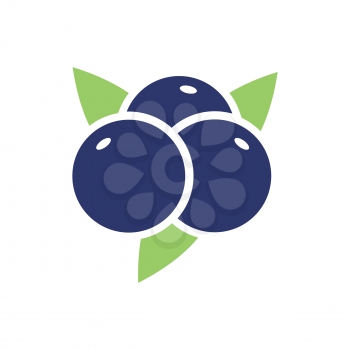 Blueberry symbol. Black berry logo. Food sign
