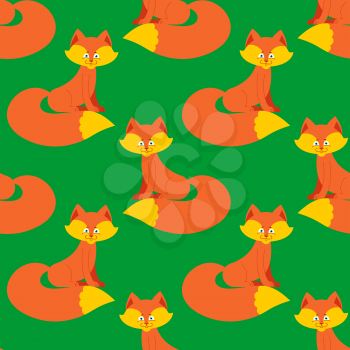 fox pattern. Cute wild animal background. Beast Texture for childrens cloth