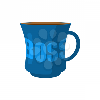 Mug of boss Isolated. pot of director. Vector illustration
