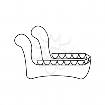 lower jaw isolated. Bones face vector illustration
