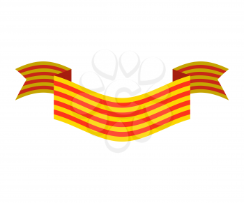 Catalonia flag isolated. Estelada Blava banner ribbon. Symbol of State
