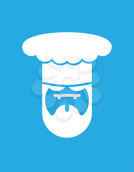 Chef face logo. Cook in cap symbol. Vector illustration
