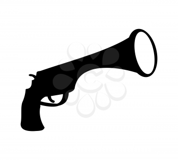 Pirate gun icon. filibuster pistol. Vector illustration