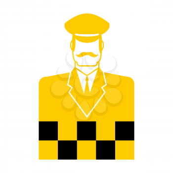 Taxi driver icon cabbie sign. cabdriver symbol. Vector illustration
