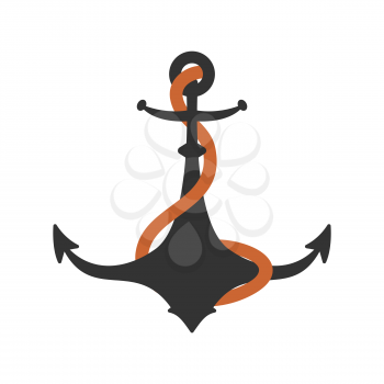 Anchor isolated. boat Ship armature. Vector illustration
