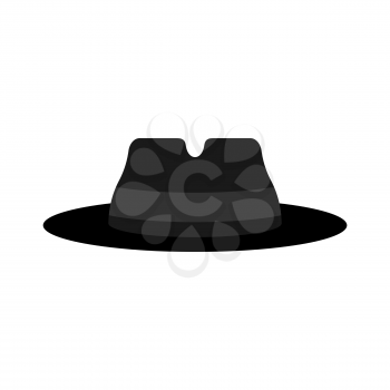 Fedora hat isolated. Detective hat. Cap spy. Vector illustration
