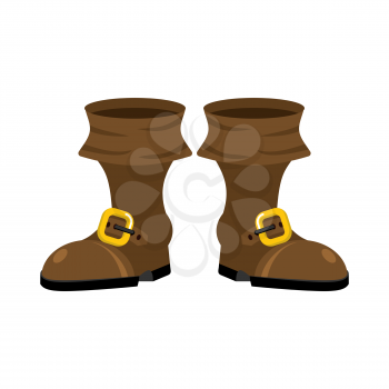 pirate boots isolated. rover shoes. buccaneer Shoe
