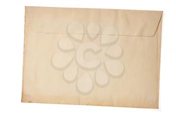 old retro envelope isolated on white background