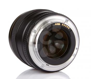 professional photo lens isolated on white background