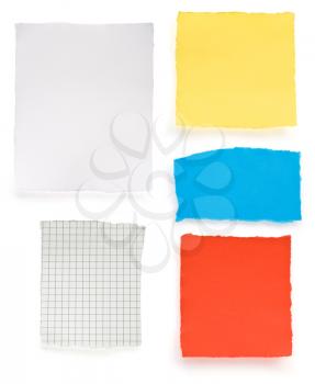 piece of paper isolated on white background