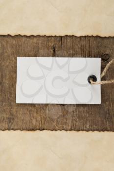 tag price on wood background texture