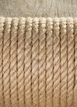 ship ropes on wood background texture