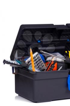 isolated toolbox on white background