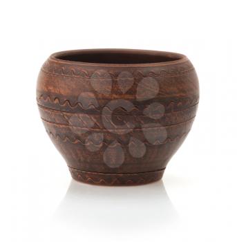 ceramic pot isolated on white background